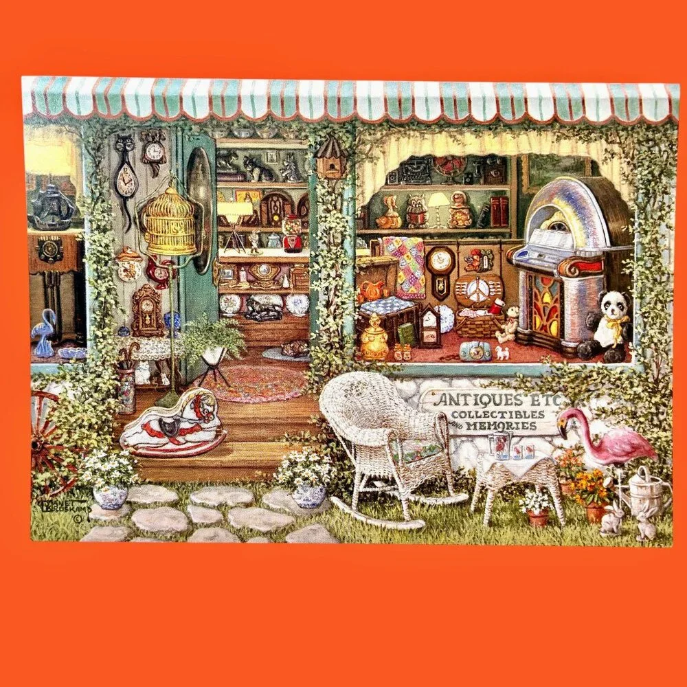 Vintage Greeting Cards Blank Janet Kruskamp Yesterday's Fashion WINDOW SHOPPING